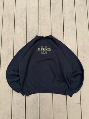VTG US Marines Semper FL Crewneck Sweatshirt Soffe Mens XL Made In USA 90s